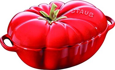 Staub Tomato Casserole 405118550 Enamelled Surface Ceramic