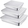 Tioncy 3 Set Stainless Steel Cake Pan with Lid 13119 Inch Rectangle Sheet Baking Pan with Covers Bakeware with Lids for Cakes Breads Casseroles Fish Vegetables and More