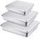Tioncy 3 Set Stainless Steel Cake Pan with Lid 13119 Inch Rectangle Sheet Baking Pan with Covers Bakeware with Lids for Cakes Breads Casseroles Fish Vegetables and More