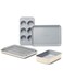 Caraway Mini Bakeware Set Naturally NonStick NonToxic Ceramic Coating Compact Baking Pans Set for Small Kitchens Ovens Includes Baking Sheets Muffin Pan Cooling Rack Storage Cream