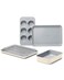 Caraway Mini Bakeware Set Naturally NonStick NonToxic Ceramic Coating Compact Baking Pans Set for Small Kitchens Ovens Includes Baking Sheets Muffin Pan Cooling Rack Storage Cream