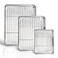 PP CHEF PP CHEF 161259 Inch Baking Sheets with Racks Set Stainless Steel Baking Cookie Sheet Oven Pan and Cooling Rack Healthy Easy Clean Oven Dishwasher Safe 3 Sizes 6Pcs