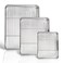 PP CHEF PP CHEF 161259 Inch Baking Sheets with Racks Set Stainless Steel Baking Cookie Sheet Oven Pan and Cooling Rack Healthy Easy Clean Oven Dishwasher Safe 3 Sizes 6Pcs