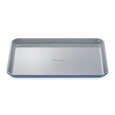 Caraway NonStick Ceramic Baking Sheet Naturally Slick Ceramic Coating NonToxic PTFE PFOA Free Perfect for Baking Roasting and More Medium 15 x 10 Slate