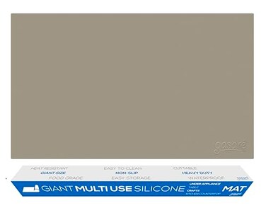 GASARÃ‰ GASAR Extra Large Thick Silicone Mat for Kitchen Counter Heat Resistant Mat Countertop Protector NonSlip Easy to Clean Cuttable 40 x 235 Inches Taupe