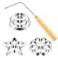 Zhehao Achappam Mold Bunuelos Mold with Handle Rosette Maker Rosette Cookie Bunuelos Tool Aluminium Cast Waffle Molds Set with 3 Interchangeable Heads Star Flower Circle for Kitchen Baking Cooking Hou