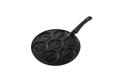 Nordic Ware Autumn Leaves Pancake Pan Black