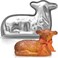 KIBS group Easter Cake Mold Lamb 2 Side 3D Traditional Aluminum Metal Lamb Cake Form for Baking Front and Back Sides