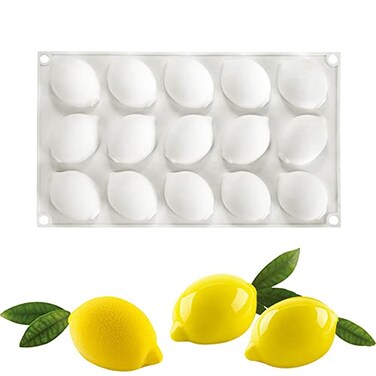 mostsom Silicone Mold Baking Pan NonStick Baking Pastry Chocolate Cake Dessert DIY Decoration Tools Lemon V118x68x011 inch