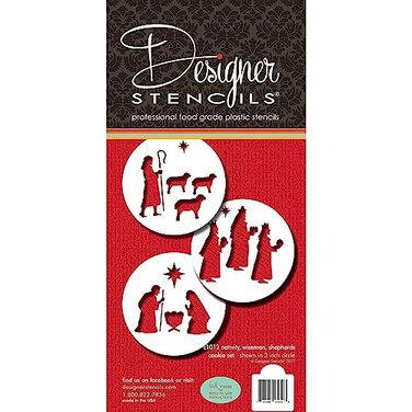 Designer Stencils Nativity Wisemen and Shepherd Cookie Stencil Set C1012 by