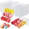 Sherr 24 Pcs Macaron Boxes Clear Plastic Macaron Storage Containers Macaroon Packaging Display Trays for Cookie Wedding Party Gifts