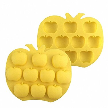 MoldFun 2Pack Apple Silicone Molds Apple Mold for Chocolate Cupcake topper Jello Candy Gummy Ice Cube Cookie Muffin Mini Soap