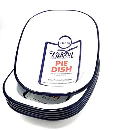 Falcon 6 X 16cm Oblong Pie Dish Enamel