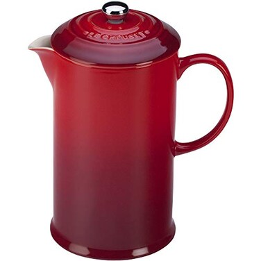 Le Creuset Stoneware French Press 34 oz Cerise