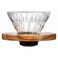 Hario V60 Glass Coffee Dripper Size 01 Olive Wood