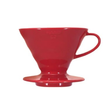 Hario VDCR02R V60 02 Coffee Dripper Ceramic Red Coffee Drip for 14 Cups