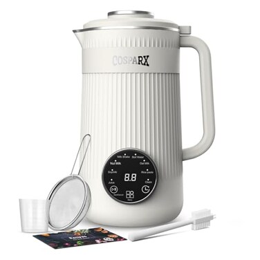 COSPARX 8 in 1 Nut Milk Maker Machine Blender 32oz Homemade Soy Almond Oat Coconut Plant Based and Non Dairy Beverages Nutmilk Maker Machines with Delay Start and Keep Warm Functions