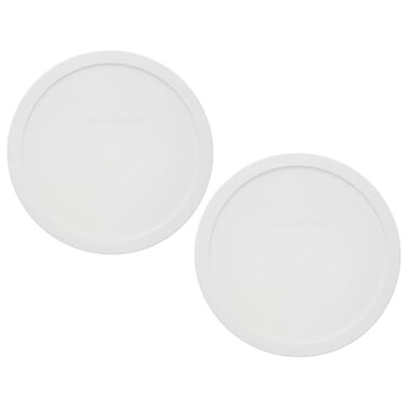 Corningware F5PC French White 15qt Round Plastic Cover 2 Pack