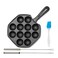 Anxingo Cast Iron Takoyaki Pan 12 Hole Heavy Duty Square Cooking Plate Octopus Ball Maker 15 Half Sphere Takoyaki Maker for Baking Cooking