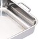 Master Class MasterClass Deep Stainless Steel Roasting Tin with Folding Handles and Hob Compatible Design 37 x 27 x 65cm Silver