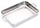 Master Class MasterClass Deep Stainless Steel Roasting Tin with Folding Handles and Hob Compatible Design 37 x 27 x 65cm Silver