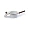 Barebones Enamel Saucepan Steel Cooking Pot For The Kitchen And Camping Durable Sauce Pan With Lid Eggshell