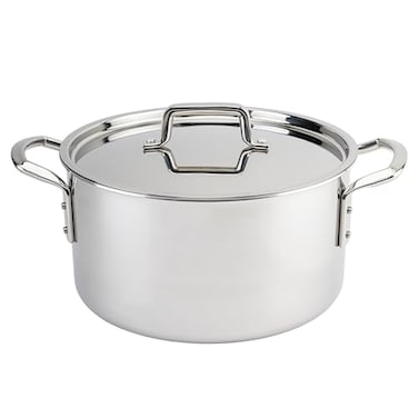 WINCO TriPly Stock Pot 12quart Silver