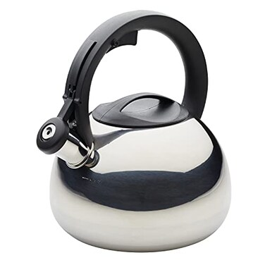 Farberware Stainless Steel EggShaped Whistling Induction Tea Kettle 23Quart Silver