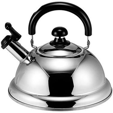 BAKER DEPOT Quickone Takei EnergySaving Fuefuki Whistle Kettle 25 L Silver