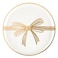 Santa Barbara Design Studio Christmas Appetizer Plates Set of 4 Small Ceramic Plates 525 Diameter Gold Metallic Bow