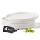 MIAMIO Ceramic Dinner Plates Set for 4 PeopleCeramic Dinnerware 4Piece Modern Stoneware Dishwasher Microwave Safe Luxe Collection White 10 Inch
