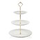 Sweejar 3 Tier Ceramic Cake Stand Wedding Dessert Cupcake Stand for Tea Party Serving Platter White