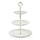 Sweejar 3 Tier Ceramic Cake Stand Wedding Dessert Cupcake Stand for Tea Party Serving Platter White