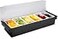 bar@drinkstuff Tablecraft 102 6Compartment Black Plastic Condiment Holder