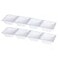 Plasticpro 4 Sectional Rectangle Plastic Disposable Serving TrayPlatter 5 X 16 White Pack of 2