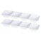 Plasticpro 4 Sectional Rectangle Plastic Disposable Serving TrayPlatter 5 X 16 White Pack of 2