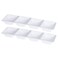 Plasticpro 4 Sectional Rectangle Plastic Disposable Serving TrayPlatter 5 X 16 White Pack of 2
