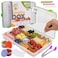 Create-ables Createables Large Snackle Box Container Reel Bites Large Snack Container for Travel 21Compartment Snackle Box with Adjustable Dividers Dishwasher Safe 14 inch