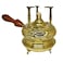 Elbaramony Al Bramony Brass Engraved Copper Turkish Greek Coffee Alcohol Burner Maker Table Top Tabletop With Wooden Handle Arabian Solid Large Size Hand Hammered Handmade Egypt Egyptian Decanter