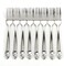 Z ZICOME Stainless Steel Forks Heavy Duty Flatware Forks Set Diamond Pattern 8 Pcs
