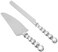 Mariposa Pearled Cake Server Set One Size Silver