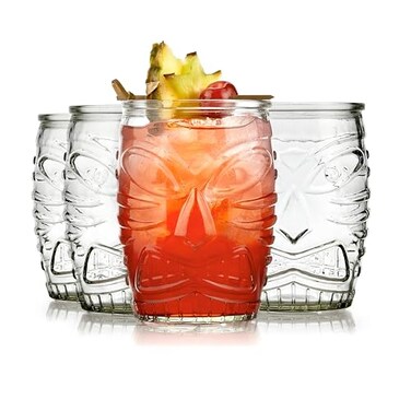 Libbey 4 Piece Modern BarTiki Double Old Fashioned Glass Set One Size Clear