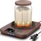 MENGBEI Electric Sourdough Starter Warmer Upgrade Warming Heating Pad Mat for Sour Dough Starter Sourdough Heater Proofing Tool for Home Baking with Thermostat Control Timing Memory Function Wood Grai