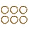 DII Decorative Basic Intertwined Napkin Ring Set Gold 6 Count