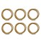 DII Decorative Basic Intertwined Napkin Ring Set Gold 6 Count