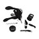Rabbit 6Piece Wine Opener Tool Kit Black