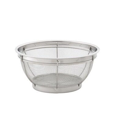 HIC Kitchen Reinforced Mesh Colander 188 Stainless Steel 10Inch