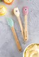 KitchenCraft Sweetly Does It Small Silicone Spatulas for Baking Floral Design 3 Piece Mini Spatula Set