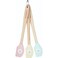 KitchenCraft Sweetly Does It Small Silicone Spatulas for Baking Floral Design 3 Piece Mini Spatula Set