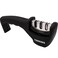 TODOCOPE Premium Chef Knife Sharpener Professional Kitchen Chef 3 Slot Design Manual Knife Sharpener Kit black medium